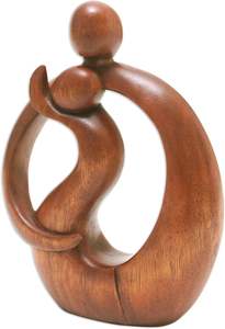 Statue abstraite contemporaine en bois, pièce d'art artisanale, sculpture unique en bois, décoration d'intérieur. - Product Image 6