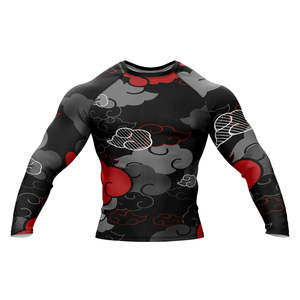 Mens Athletic Compression Shirt Quick Dry Breathable Eco-Friendly Washed Rash Guard Running Gym Wear Full <b>Sleeve</b> Crew Neck - Product Image 1