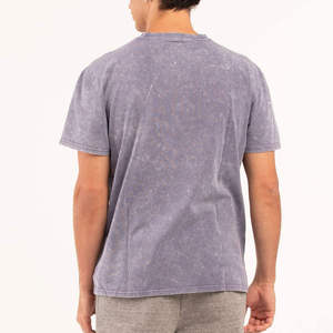 Nouveau Streetwear Homme Formel en Coton Lourd Délavé à l'Acide, Imprimé Sérigraphié Personnalisé, Coupe Oversize, Style Rétro Vieilli, en Tissu Peigné - Product Image 3