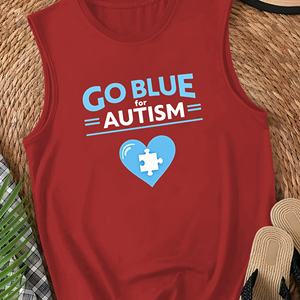 Chaleco de punto informal con logotipo frontal GO BLUE for AUTISM para mujer - Product Image 3