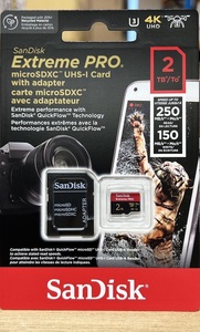 Kartu memori SanDisk 2TB Extreme Pro dengan adaptor SDSQXCD-2T00-GN6MA