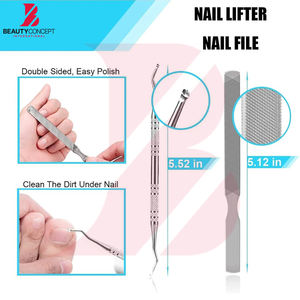 Kit personnalisé d'élimination des ongles incarnés, outils de podologie, coupe-ongles, lime à ongles, ciseaux à cuticules, instruments de soin des pieds - Product Image 6