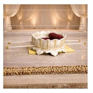 Doli ปาลกินแต่งงานแบบดั้งเดิมที่แกะสลักด้วยมือสำหรับแกรนด์อินทรานไม้สีทองหรูหรา - Product Image 2