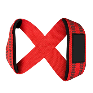 Gym Adjustable Lightweight Comfortable Fabric Weight Lifting Wrist Figure Eight <b>Straps</b> for Bodybuilding Unisex - Product Image 2