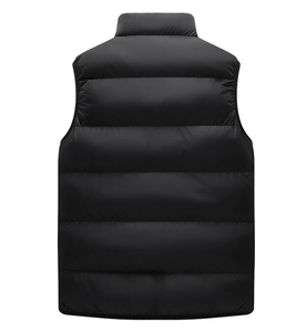 Gilet décontracté tendance pour homme en polyester respirant avec fermeture éclair pour le froid - Product Image 3