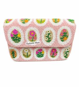 Sac de soirée à rabat floral perlé, sac à bandoulière fait main et tendance pour les soirées - Product Image 5