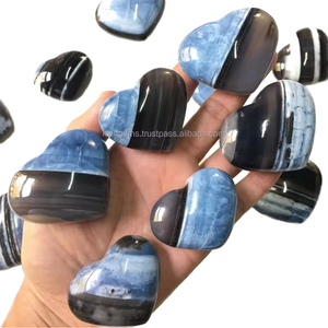 Ópalo Azul Natural de Owyhee en Forma de Corazón, Pulido a Mano, Piedra Preciosa para Feng Shui, Decoración del Hogar, Cristal Curativo - Product Image 2
