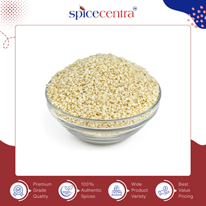 Graines de sésame blanches décortiquées 100% pures, séchées automatiquement, triées Sortex 99,98%, de qualité supérieure, fabriquées en Inde par Spicecentra, pour la cuisson, durée de conservation 12 mois - Product Image 2