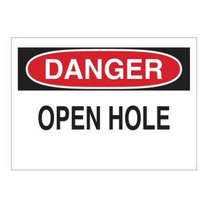 Brady Danger <b>Open</b> Hole Standing <b>Sign</b>-Reflective ABS Warning <b>Sign</b> for Industrial & Construction Safety Areas - Product Image 3