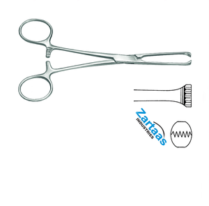 Pinces à tissus manuelles Allis en acier inoxydable de haute qualité, 19 cm, 5x6 dents, instruments chirurgicaux - Product Image 3