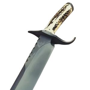 Couteau de combat à pointe de lance en acier de Damas avec lame droite de 2 mm d'épaisseur, qualité industrielle/DIY, personnalisable OEM - Product Image 3