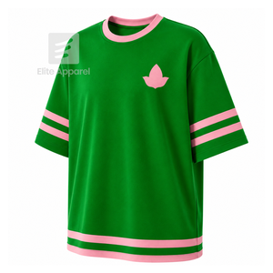 Chemise de sororité Alpha Kapa Alpha personnalisée, logo brodé sur le devant, couleur rose et verte, manches courtes, pour femme, vêtements grecs. - Product Image 2