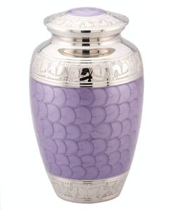 Urna moderna de metal grabada en níquel de estilo americano para cenizas humanas Buque conmemorativo funerario de cremación alternativa - Product Image 1