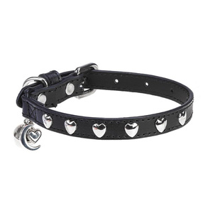 Custom New Leather Cat Collar With <b>Studded</b> Necklace Rhinestone Bling Crystal Flower Decoration Leather Cat Pin Buckle Collar - Product Image 2