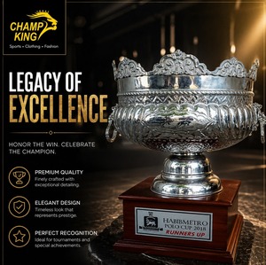 CHAMP KING Stainless Steel <b>Trophy</b> <b>Cup</b> Premium Quality Competition Award Legacy of Excellence - Product Image 1