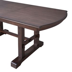 Set Tavolo da Pranzo Estensibile in Legno 6 Pezzi, da 60 a 78 Pollici, con Prolunga Rimovibile e 4 Sedie Imbottite per Sala da Pranzo - Product Image 4