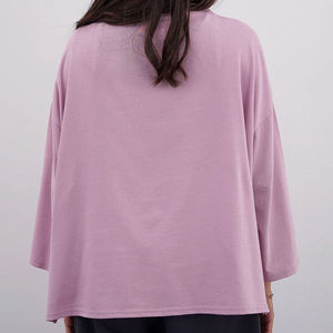 Camiseta Básica para Mujer, Tejido Cómodo y Transpirable, Alta Calidad de Exportación, Corte Ajustado Informal, Poliéster/Algodón, Color Personalizado - Product Image 4