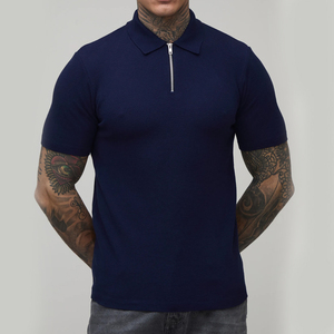 เสื้อถักแขนสั้นผ้าฝ้าย 100% สำหรับผู้ชาย แบบเรียบ ผลิตจำนวนมาก นุ่ม ระบายอากาศได้ดี เหมาะสำหรับการผลิตเสื้อผ้าแบรนด์ระดับโลก - Product Image 5