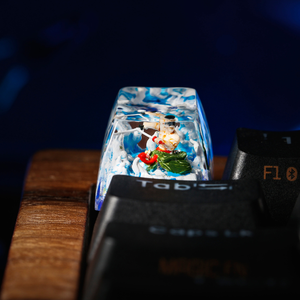 <b>Keycaps</b> Mystical Forest <b>Artisan</b>, Custom <b>Artisan</b> <b>Keycaps</b>, <b>Keycaps</b> Anime Cute, Green <b>Keycaps</b>, <b>Keycaps</b> Set, Wooden <b>Keycaps</b> - Product Image 3