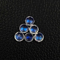 3mm-8mm AAA Natürlicher Regenbogen-Mondstein Runder Brillantschliff Maßgefertigte Lose Edelsteine für DIY-Schmuckherstellung Ring Anhänger Ohrringe