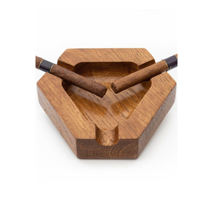 Luxury Handcrafted Solid Wood Cigar <b>Ashtray</b> 4 Slot Square Cigarette Ash Tray For Men Premium Home Office Decor & Outdoor - Product Image 6