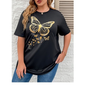 Camiseta de Verano para Mujer, Tallas Grandes, Nueva Colección, Estilo Casual, Manga Corta, 100% Algodón Transpirable, Proveedor BD - Product Image 6