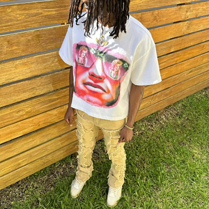 Custom Wholesale Manufacture Men's t Shirt High Quality Streetwear <b>Blank</b> T Shirt 250 Gsm Heavy <b>Weight</b> Print logo T Shirt for OEM - Product Image 3