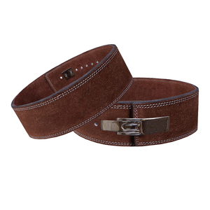 Ceinture de musculation en cuir suédé 10 mm avec logo personnalisé, boucle à levier, robuste, réglable, protection professionnelle, antidérapante - Product Image 1