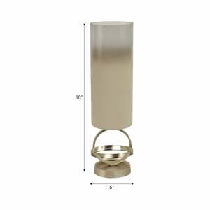 Candelero de Aluminio Dorado de 27 cm de Altura, Hecho a Mano, Duradero, Ecológico, Decoración para el Hogar, Centro de Mesa para Bodas y Uso Religioso - Product Image 1