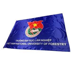 Drapeau Rectangulaire en Satin du Groupe FLC, Université Nationale Vietnamienne de Foresterie, avec Mât en Aluminium, Imprimé en Sérigraphie, Durable pour l'Extérieur - Product Image 4