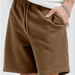 Custom Heavyweight French Terry Casual Baggy Cotton <b>Elastic</b> Waist Solid Quick Dry Breathable Sports Shorts for Men - Product Image 5