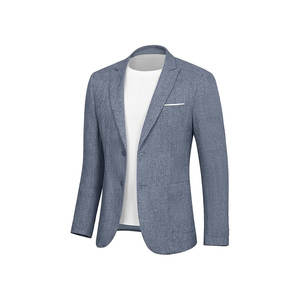 Blazer 2026, veste en cuir ajustée pour homme, style business - Product Image 2