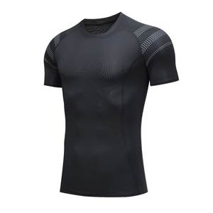 Camisetas Deportivas de Compresión de Spandex/Nylon con Logotipo Personalizado, Sublimadas, de Secado Rápido y Transpirables para Gimnasio - Product Image 3