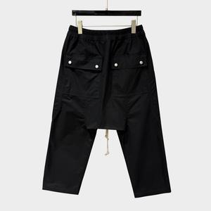 Pantalon de survêtement homme à entrejambe bas, en molleton brossé doux, coupe décontractée, taille à cordon de serrage, logo personnalisé - Product Image 2
