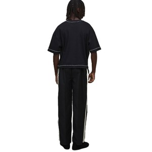 T-shirt pour homme personnalisé avec strass, coupe oversize, en coton, style streetwear, marque privée, fabrication OEM, production en gros - Product Image 2