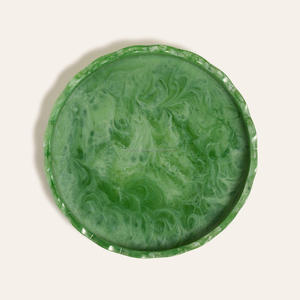 Handcrafted Resin <b>Serving</b> Dish Oval Platter Decorative <b>Tray</b> Polished Resin Plate for Fruit Salad <b>Party</b> Dining - Product Image 2