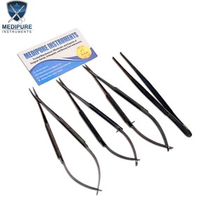 High Quality Micro Surgery Set with Micro Scissors Needle Holder and <b>Clamp</b> Applicator for Microsurgical Procedures Surgical - Product Image 5