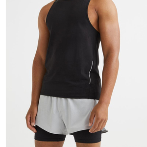 2 In 1 Double <b>Layer</b> Men's Running Short Workout Gym Sportswear Athletic Fitness Shorts With Custom Brand Logo - Product Image 2