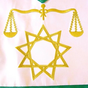 8th Degree Scottish Rite <b>Apron</b> <b>White</b> with Green Borders Any Design Of Your Choosing With Any Demand Or Desire On <b>Aprons</b> - Product Image 6
