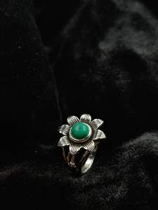 Bague Fleur de Marguerite Turquoise Certifiée IGI Faite à la Main en Argent Sterling 925 Style Bohème Art Déco Cadeau de Festival pour Femme - Product Image 3