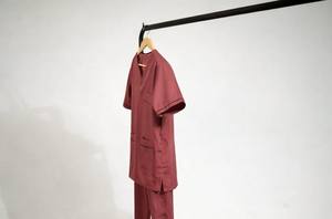 Tenue médicale Quickway unisexe pour femmes et hommes, col en V, super extensible, mélange de coton, ensemble de blouses respirantes souples, détection d'aiguilles - Product Image 4