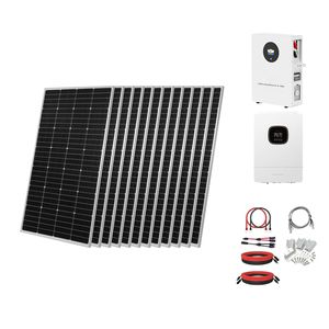 Kit Completo di Energia Solare 6KW, 2400W 48V Ibrido, 12 Pannelli Solari Monocristallini da 200W, Batteria LiFePO4 51.2V 100Ah - Product Image 1