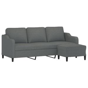 Sofá Gris Oscuro de 3 Plazas con Reposapiés, Muebles Elegantes para Sala de Estar - Product Image 3