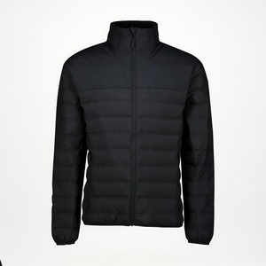 Chaqueta de Plumón Negra para Hombre, Cuello Alto, Cierre de Cremallera, Gruesa, Resistente al Viento, Rellena de Plumón, para Invierno - Product Image 5