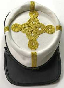 Reproduction de chapeau haut-de-forme français blanc avec broderie dorée, 100% coton, unisexe, toutes tailles, pour l'extérieur, fabriqué au Pakistan - Product Image 6