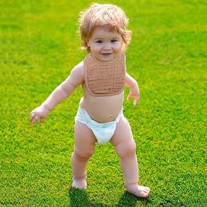 Bavoirs en mousseline pour bébé, 95% bambou, 5% élasthanne, doux et ajustés - Product Image 3