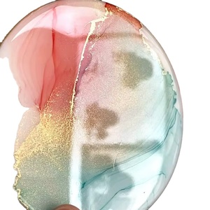 Sous-verres en résine de luxe faits à la main personnalisés tampons carrés de couleur personnalisables pour ensemble de Table de cuisine meilleur sous-verre promotionnel - Product Image 1