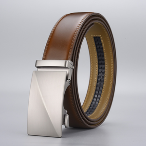 Cinturones Casuales de Negocios con Hebilla Automática al por Mayor de Fábrica, Cinturones de Cuero Genuino para Hombre, Personalizados - Product Image 3