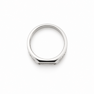925 Sterling <b>Silver</b> <b>Mens</b> Diamond Pave Square Signet <b>Ring</b> Geometric Bold Design High Polish Finish Wedding Party Daily Wear Gift - Product Image 4