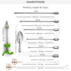 Juego de 10 piezas para alimentación de aves con estuche con cremallera, 6 agujas rectas para alimentación con cierre de seguridad, 1 cuchara, 2 alambres de limpieza, 1 jeringa de plástico, 10 m - Product Image 4